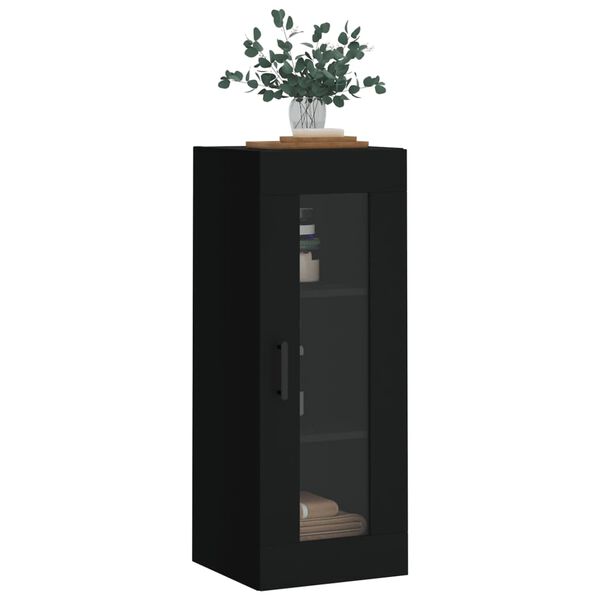 vidaXL Armoire murale noir 34,5x34x90 cm