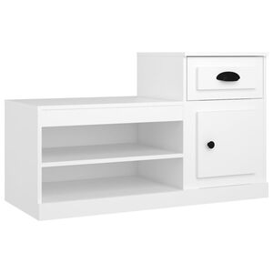 vidaXL Armoire &agrave; chaussures blanc 100x42x60 cm bois d'ing&eacute;nierie