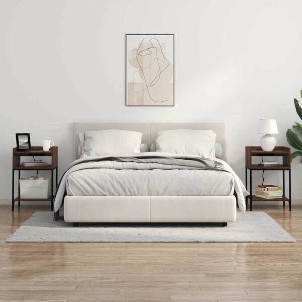 vidaXL Cabinet de chevet Ch&ecirc;ne brun 40 x 40 x 61 cm Bois d'ing&eacute;nierie