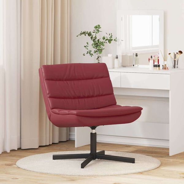 vidaXL Chaise pivotante Bordeaux 63 x 75 x 76 cm PU