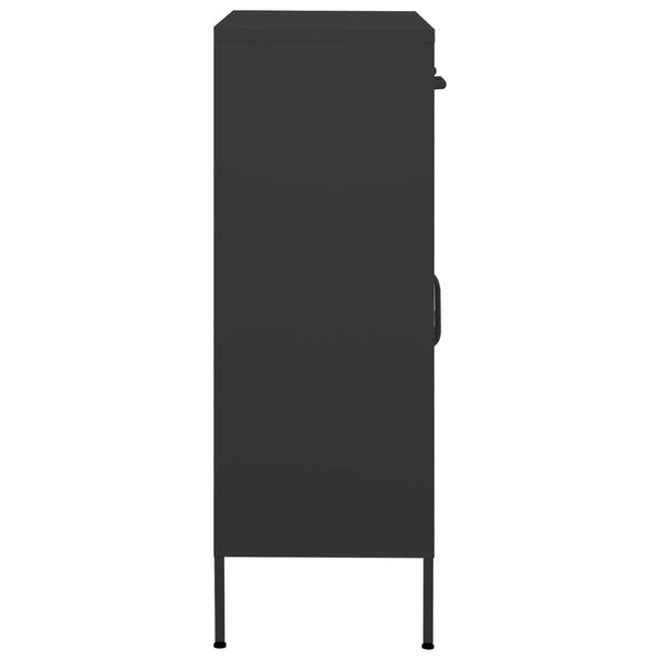 vidaXL Armoire de rangement Anthracite 80x35x101,5 cm Acier