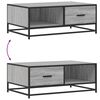 vidaXL Table basse sonoma gris 90x57x35 cm bois d'ingénierie et métal