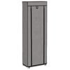 vidaXL Armoire &agrave; chaussures avec housse Gris 57x29x162 cm Tissu