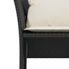 vidaXL Chaise de jardin avec tabouret noir résine tressée