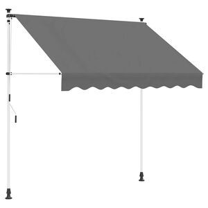 vidaXL Auvent r&eacute;tractable manuel Gris clair 350 cm