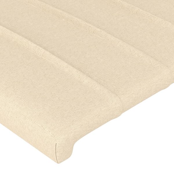 vidaXL T&ecirc;te de lit Cr&egrave;me 100x5x118/128 cm Tissu