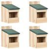 vidaXL Nichoirs 4 pcs 12x16x20 cm Bois de sapin
