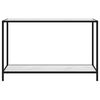 vidaXL Table console Blanc 120x35x75 cm Verre trempé