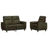 vidaXL Ensemble de Canap&eacute;s 2 pcs Vert arm&eacute;e Simili daim
