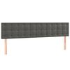 vidaXL T&ecirc;tes de lit Gris fonc&eacute; 180x5x78/88 cm Velours