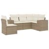 vidaXL Salon de jardin avec coussins 5 pcs beige r&eacute;sine tress&eacute;e