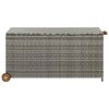 vidaXL Boîte de rangement de jardin gris clair 120x65x61 cm rotin