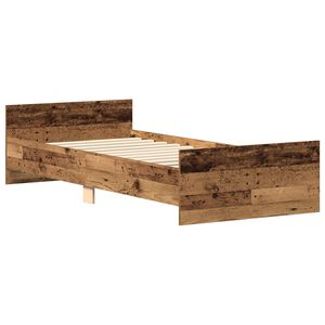 vidaXL Cadre de lit avec t&ecirc;te de lit Bois ancien 80 x 200 cm
