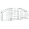 vidaXL Panier de gabions arqu&eacute; 150x50x40/60 cm Fer galvanis&eacute;