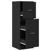 vidaXL Armoire d'apothicaire noir 40x41x118 cm bois d'ing&eacute;nierie