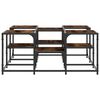 vidaXL Table basse ch&ecirc;ne fum&eacute; 91x91x40 cm bois d'ing&eacute;nierie