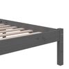 vidaXL Cadre de lit sans matelas gris bois massif 135x190 cm