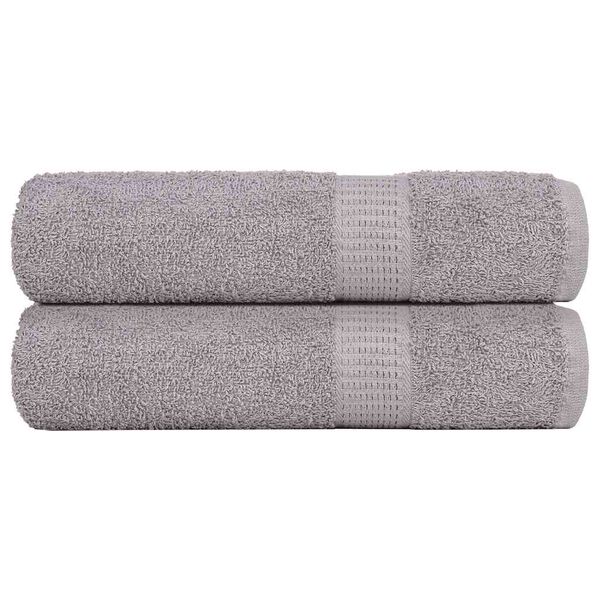 vidaXL Serviettes de bain FROGN 2 pcs gris 100x150 cm 360 g/m²