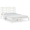vidaXL Cadre de lit sans matelas blanc 150x200 cm bois de pin massif