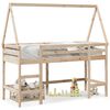 vidaXL Lit superpos&eacute; avec &eacute;chelle et toit sans matelas 80x200 cm