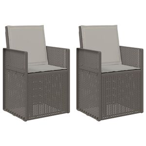 vidaXL Chaises de jardin salle &agrave; manger 2 pc Gris clair PP