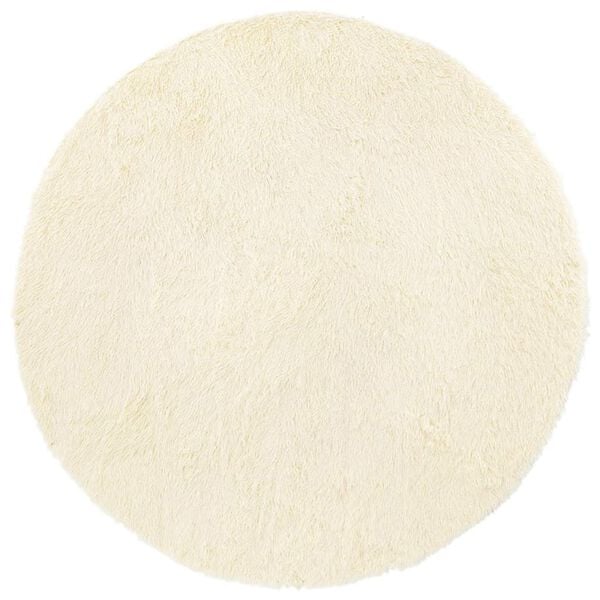 vidaXL Tapis shaggy &agrave; poils longs NAVARRA cr&egrave;me 240x240 cm polyester