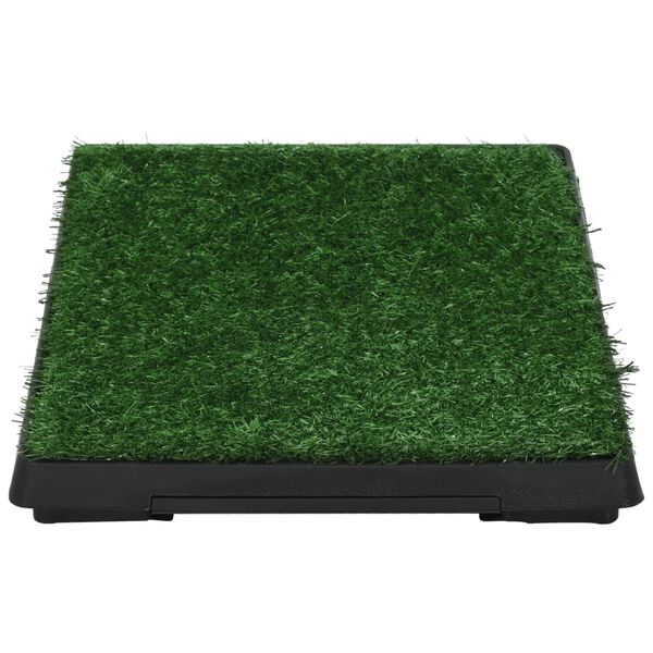 vidaXL Tapis pour animaux 2 pcs avec plateau et gazon artificiel Vert