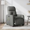 vidaXL Fauteuil inclinable de massage &eacute;lectrique gris fonc&eacute; tissu