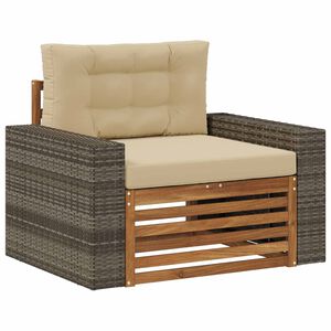 vidaXL Sofa de milieu ext&eacute;rieur Bois d'Acacia Massif Naturel