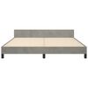 vidaXL Cadre de lit sans matelas gris clair 160x200 cm velours