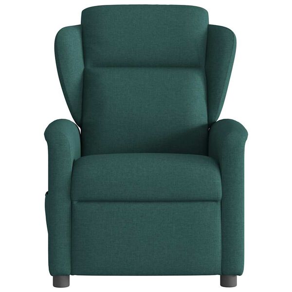 vidaXL Fauteuil inclinable Vert fonc&eacute; Tissu