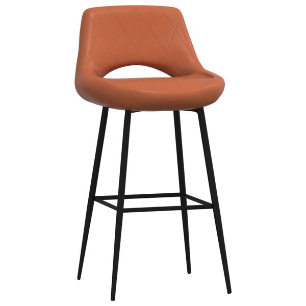 vidaXL Tabouret de bar Marron clair Similicuir