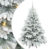 vidaXL Sapin de No&euml;l artificiel avec 150 LED Blanc 150 cm PE et PVC