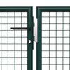 vidaXL Portail de jardin en acier vert 400 x 100 cm