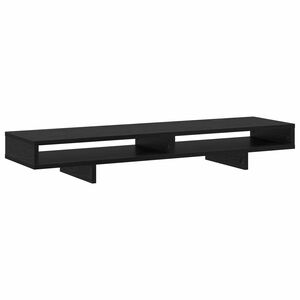 vidaXL Support de moniteur Noir 100 x 27 x 15 cm Bois d'ing&eacute;nierie