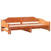 vidaXL Lit de jour et lit gigogne sans matelas 90x190 cm bois massif