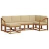 vidaXL Ensemble de canap&eacute;s d'ext&eacute;rieur 6 pc Naturel et Beige