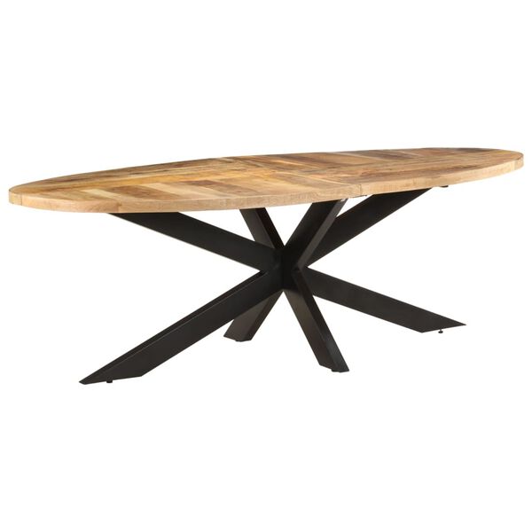 vidaXL Table à manger 240x100x75 cm Bois de manguier brut