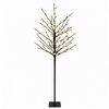 vidaXL Sapin de No&euml;l &agrave; boules LED Noir 18 x 18 x 120 cm Acier 150 LED