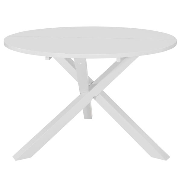 vidaXL Mobilier de salle à manger 5 pcs MDF Blanc