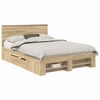 vidaXL Cadre de lit Ch&ecirc;ne Sonoma 140 x 200 cm Bois d'ing&eacute;nierie