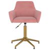 vidaXL Chaises pivotantes &agrave; manger lot de 2 Rose Velours