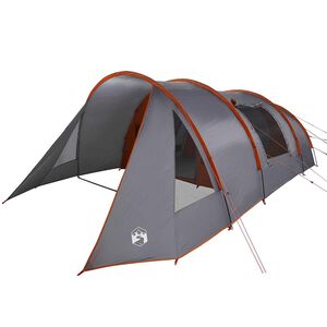vidaXL Tente Tunnel 5-Personnes Gris et orange 805 x 405 x 211 cm