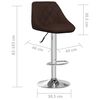 vidaXL Tabourets de bar lot de 2 marron similicuir