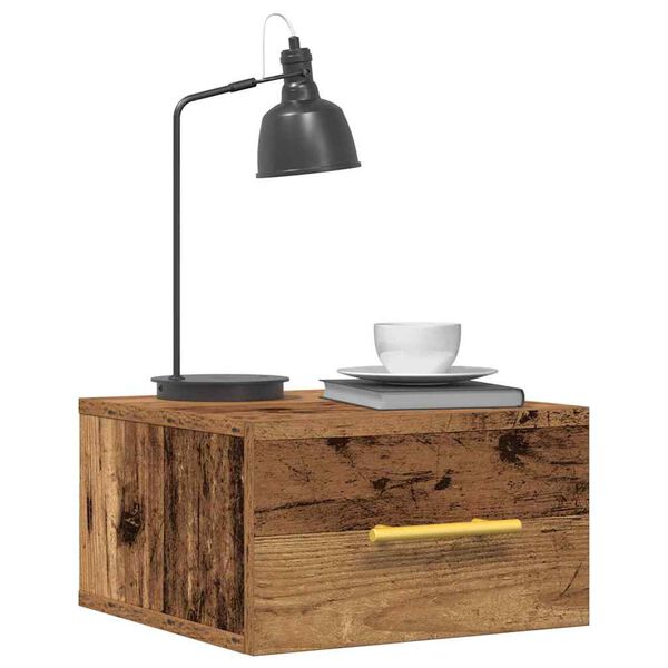 vidaXL Cabinet de chevet 2 pcs Bois ancien 35 x 35 x 20 cm