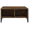 vidaXL Table basse ch&ecirc;ne fum&eacute; 60x60x30 cm bois d'ing&eacute;nierie