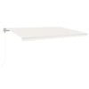 vidaXL Auvent automatique avec capteur de vent et LED 500x300 cm Cr&egrave;me