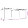 vidaXL Pergola avec toit r&eacute;tractable cr&egrave;me 589x292x230 cm
