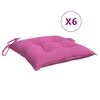 vidaXL Coussins de chaise lot de 6 rose 50x50x7 cm tissu oxford