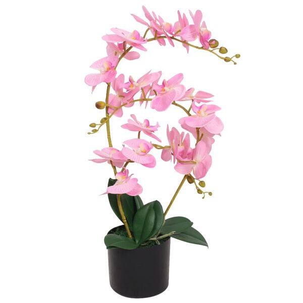 vidaXL Plante artificielle avec pot Orchid&eacute;e 65 cm Rose